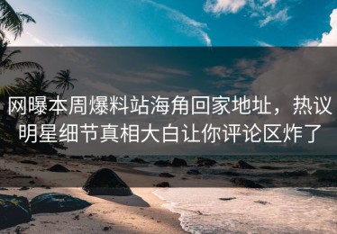 网曝本周爆料站海角回家地址，热议明星细节真相大白让你评论区炸了