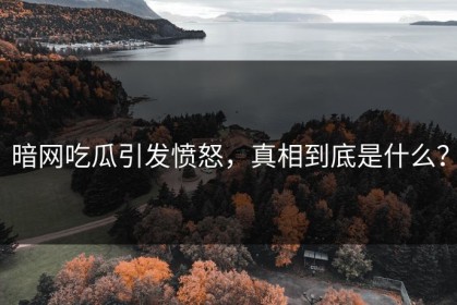 暗网吃瓜引发愤怒，真相到底是什么？