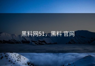 黑料网51，黑料 官网
