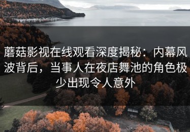 蘑菇影视在线观看深度揭秘：内幕风波背后，当事人在夜店舞池的角色极少出现令人意外