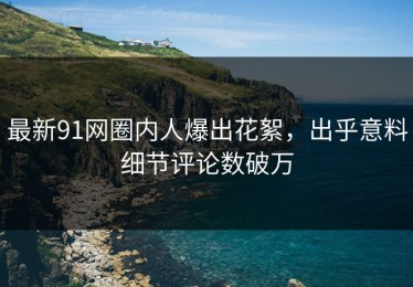 最新91网圈内人爆出花絮，出乎意料细节评论数破万