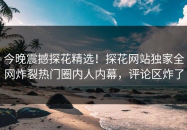 今晚震撼探花精选！探花网站独家全网炸裂热门圈内人内幕，评论区炸了