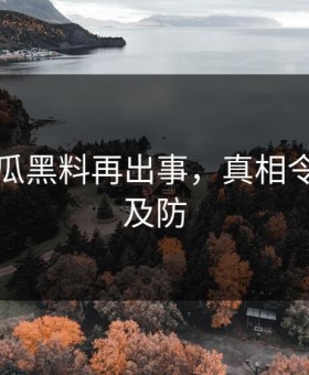 网传吃瓜黑料再出事，真相令人猝不及防