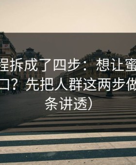 我把流程拆成了四步：想让蜜桃TV更对你胃口？先把人群这两步做对（一条讲透）