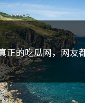 这才是真正的吃瓜网，网友都说羞耻
