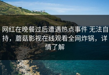 网红在晚餐过后遭遇热点事件 无法自持，蘑菇影视在线观看全网炸锅，详情了解