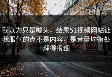 我以为只是噱头，结果51视频网站让我服气的点不是内容，是音量均衡处理得很细