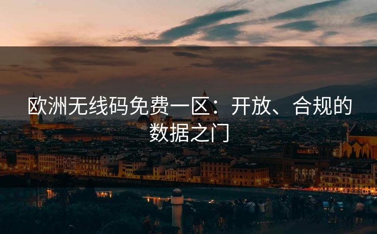 欧洲无线码免费一区：开放、合规的数据之门