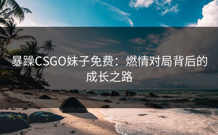 暴躁CSGO妹子免费：燃情对局背后的成长之路