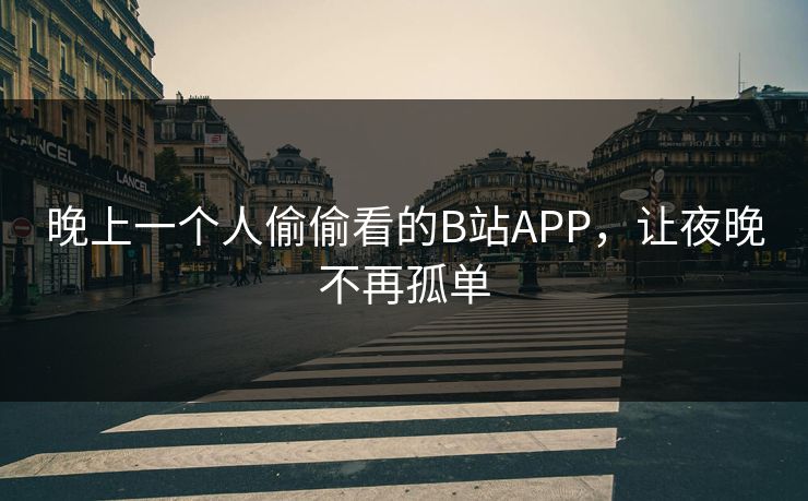 晚上一个人偷偷看的B站APP，让夜晚不再孤单